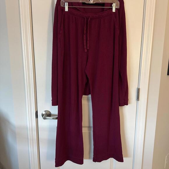 Stars Above Burgundy Pajama Set - Picture 2 of 3